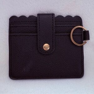 Black Card Holder with Gold Accent